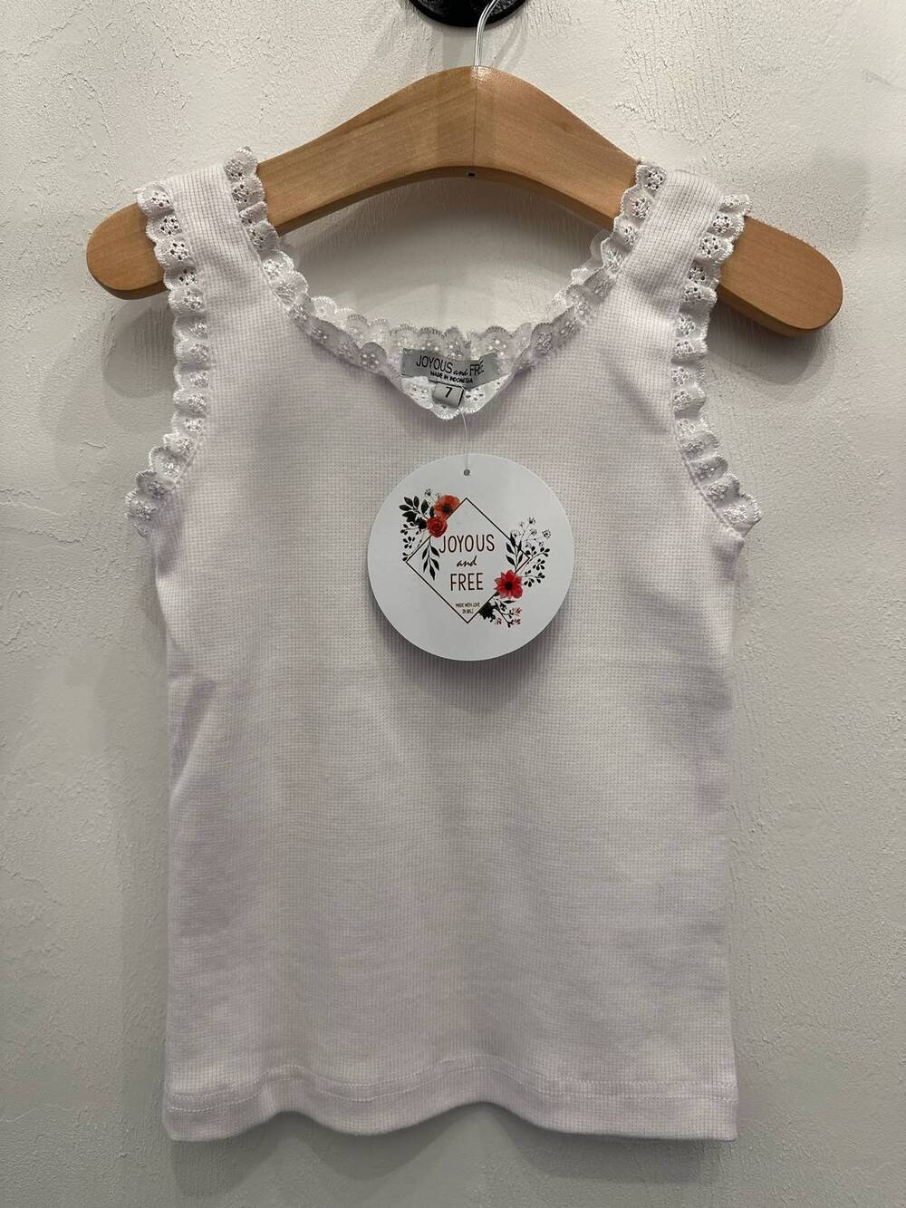 NEW JOYOUS & FREE women's lace tank top in white